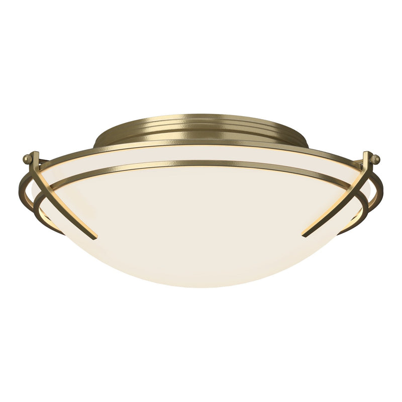 Hubbardton Forge 124402-SKT-86-GG0098 Two Light Flush Mount, Modern Brass