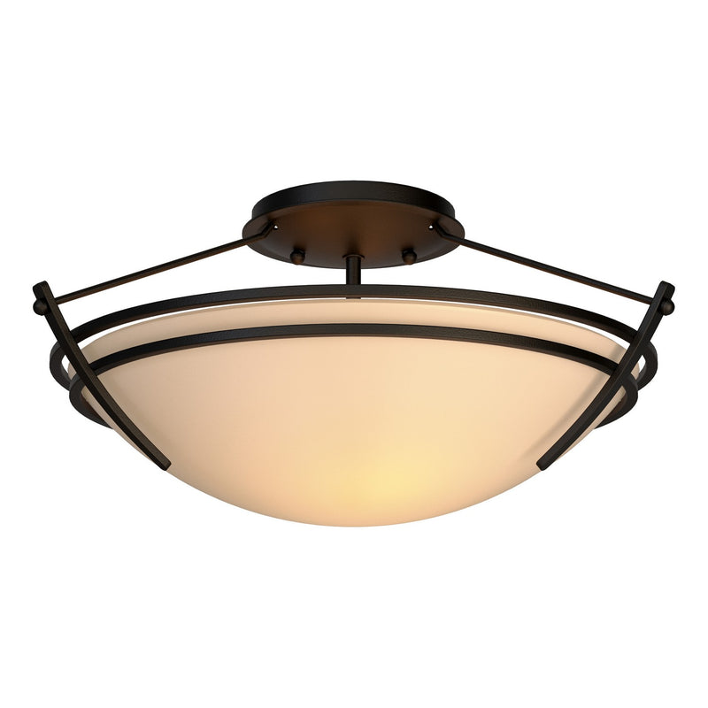 Hubbardton Forge 124412-SKT-10-SS0047 Two Light Semi-Flush Mount, Black