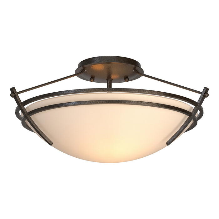Hubbardton Forge 124412-SKT-14-GG0047 Two Light Semi-Flush Mount, Oil Rubbed Bronze