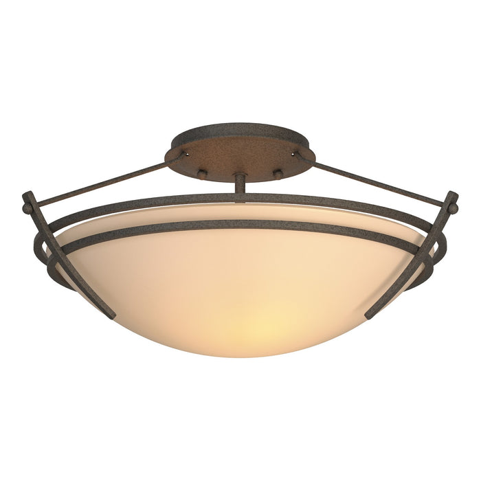 Hubbardton Forge 124412-SKT-20-SS0047 Two Light Semi-Flush Mount, Natural Iron
