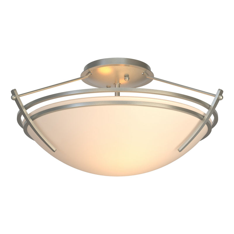 Hubbardton Forge 124412-SKT-82-GG0047 Two Light Semi-Flush Mount, Vintage Platinum