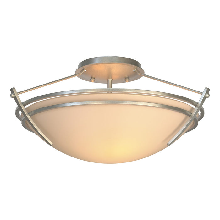 Hubbardton Forge 124412-SKT-82-SS0047 Two Light Semi-Flush Mount, Vintage Platinum