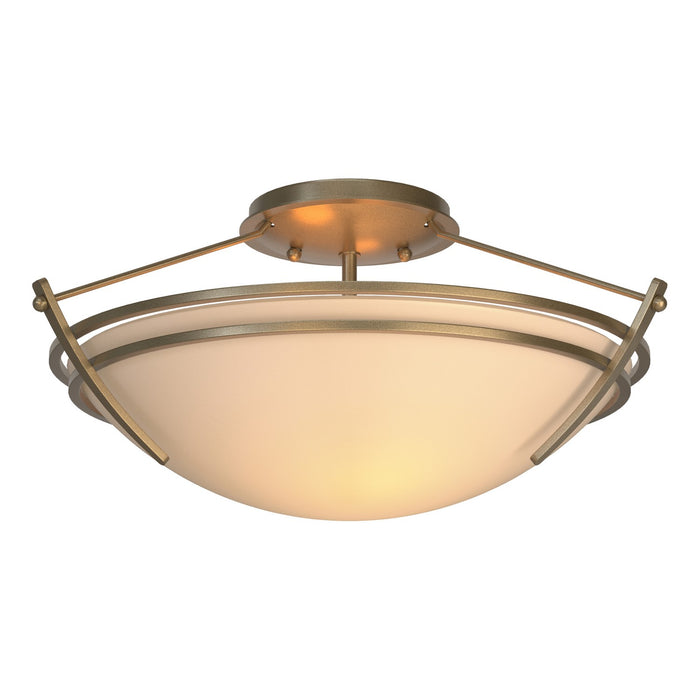 Hubbardton Forge 124412-SKT-84-SS0047 Two Light Semi-Flush Mount, Soft Gold