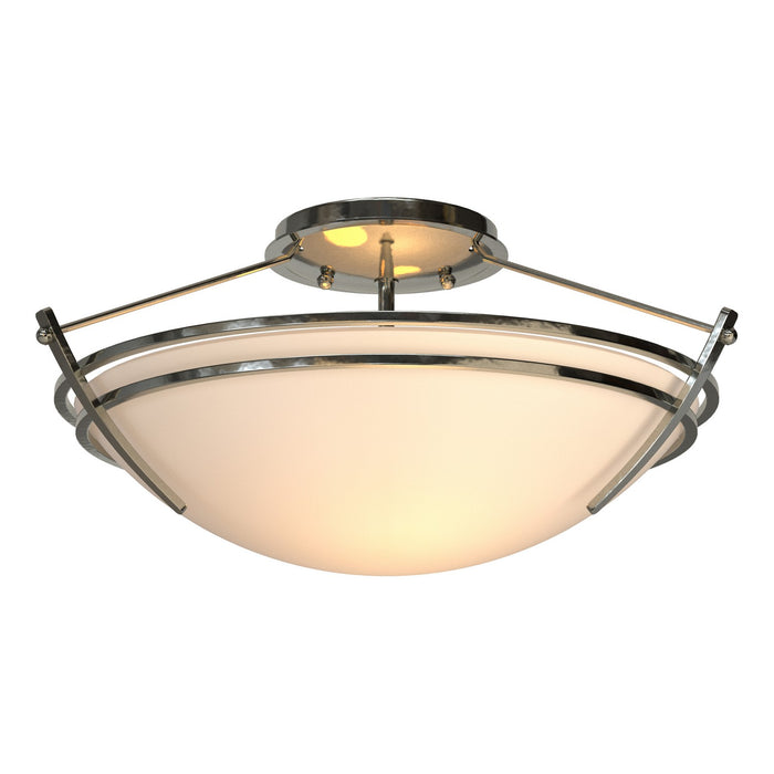 Hubbardton Forge 124412-SKT-85-GG0047 Two Light Semi-Flush Mount, Sterling