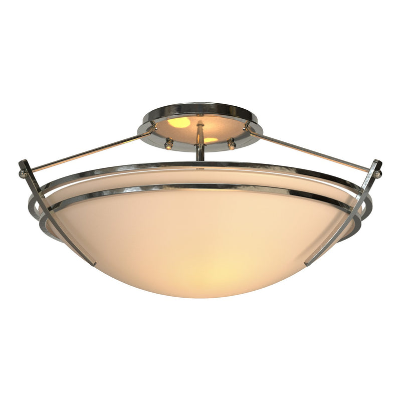 Hubbardton Forge 124412-SKT-85-SS0047 Two Light Semi-Flush Mount, Sterling