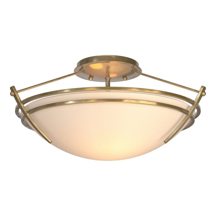 Hubbardton Forge 124412-SKT-86-GG0047 Two Light Semi-Flush Mount, Modern Brass
