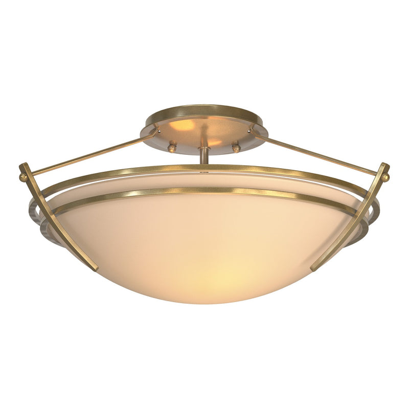 Hubbardton Forge 124412-SKT-86-SS0047 Two Light Semi-Flush Mount, Modern Brass