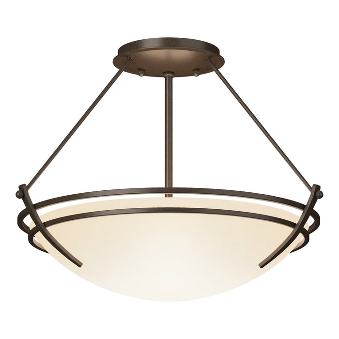 Hubbardton Forge 124422-SKT-05-GG0047 Two Light Semi-Flush Mount, Bronze