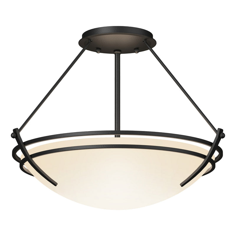 Hubbardton Forge 124422-SKT-10-GG0047 Two Light Semi-Flush Mount, Black