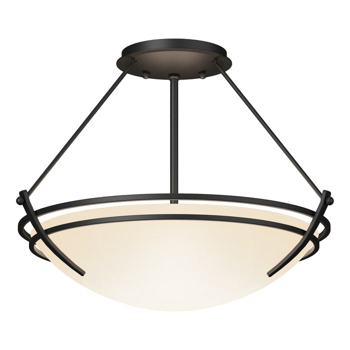 Hubbardton Forge 124422-SKT-10-GG0047 Two Light Semi-Flush Mount, Black