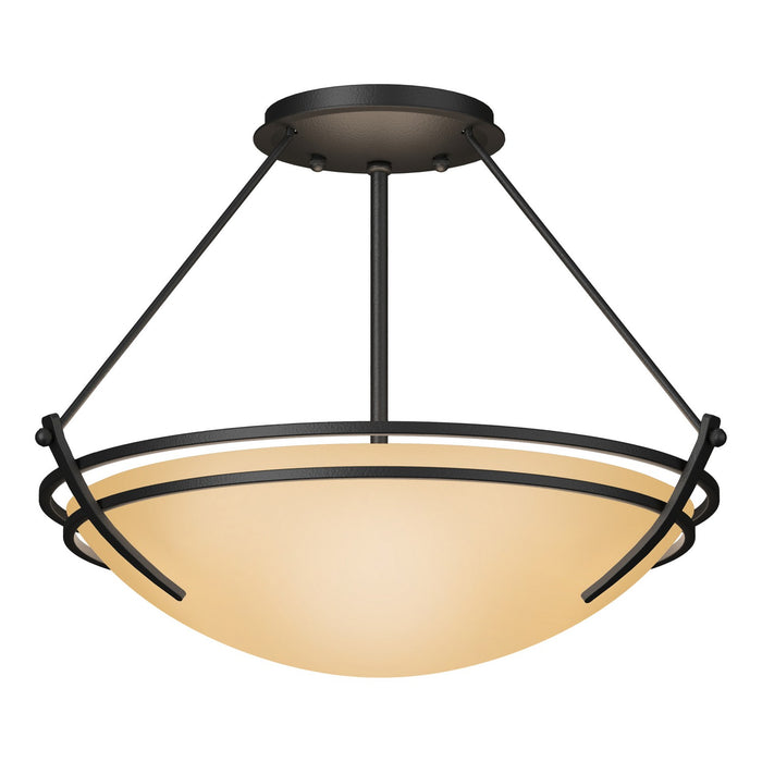 Hubbardton Forge 124422-SKT-10-SS0047 Two Light Semi-Flush Mount, Black
