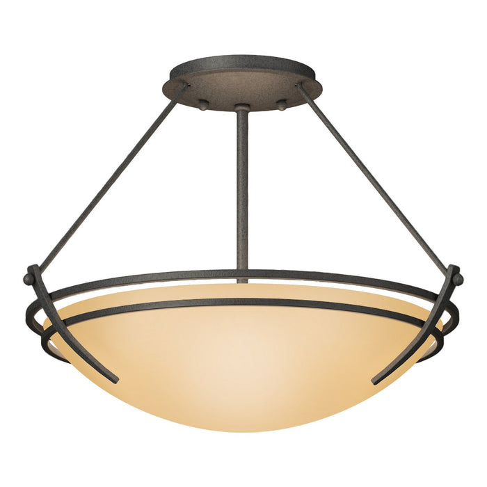 Hubbardton Forge 124422-SKT-20-SS0047 Two Light Semi-Flush Mount, Natural Iron