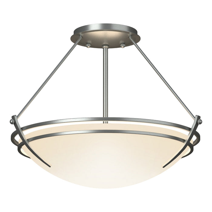 Hubbardton Forge 124422-SKT-82-GG0047 Two Light Semi-Flush Mount, Vintage Platinum