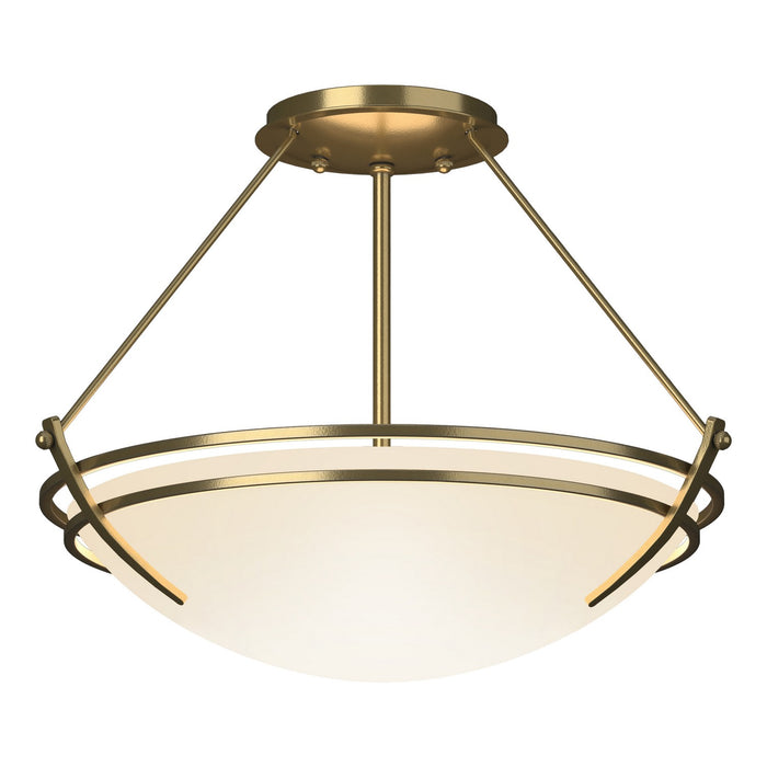Hubbardton Forge 124422-SKT-86-GG0047 Two Light Semi-Flush Mount, Modern Brass