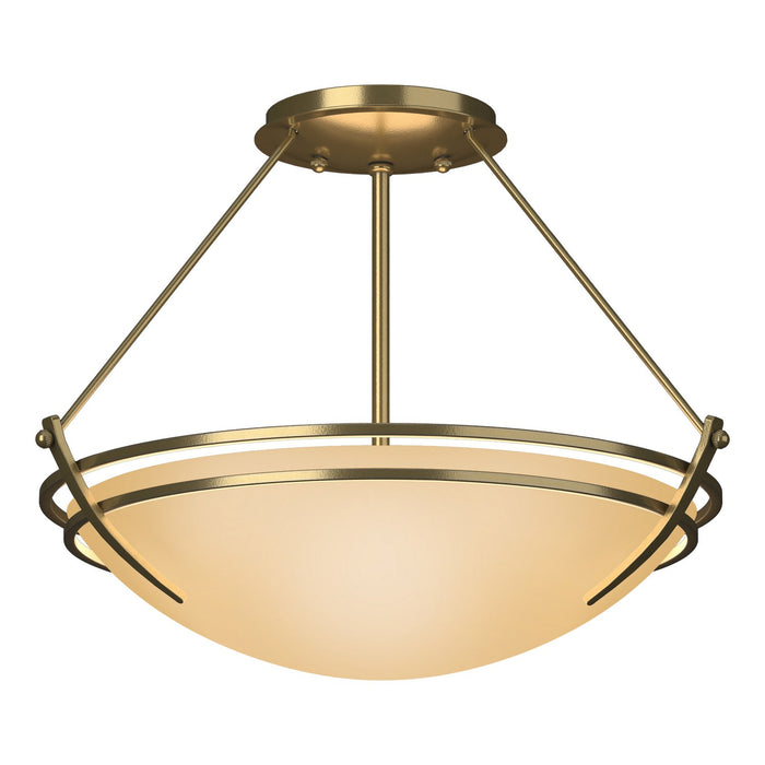 Hubbardton Forge 124422-SKT-86-SS0047 Two Light Semi-Flush Mount, Modern Brass