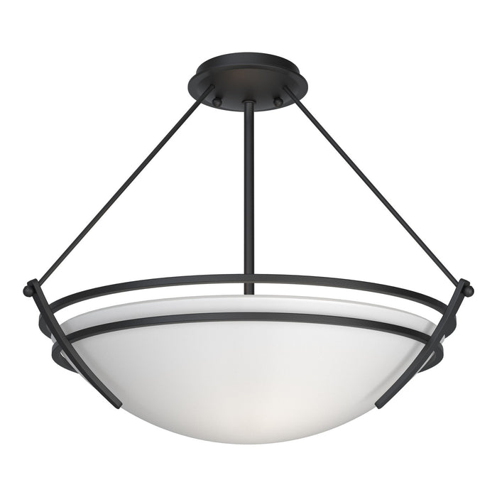 Hubbardton Forge 124432-SKT-10-GG0020 Three Light Semi-Flush Mount, Black