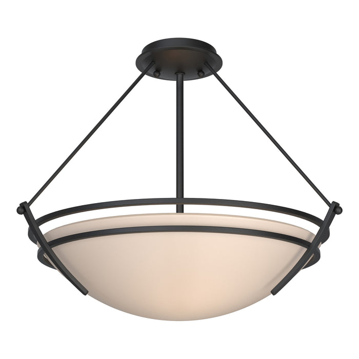 Hubbardton Forge 124432-SKT-10-SS0020 Three Light Semi-Flush Mount, Black