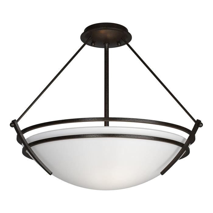 Hubbardton Forge 124432-SKT-14-GG0020 Three Light Semi Flush Mount, Oil Rubbed Bronze