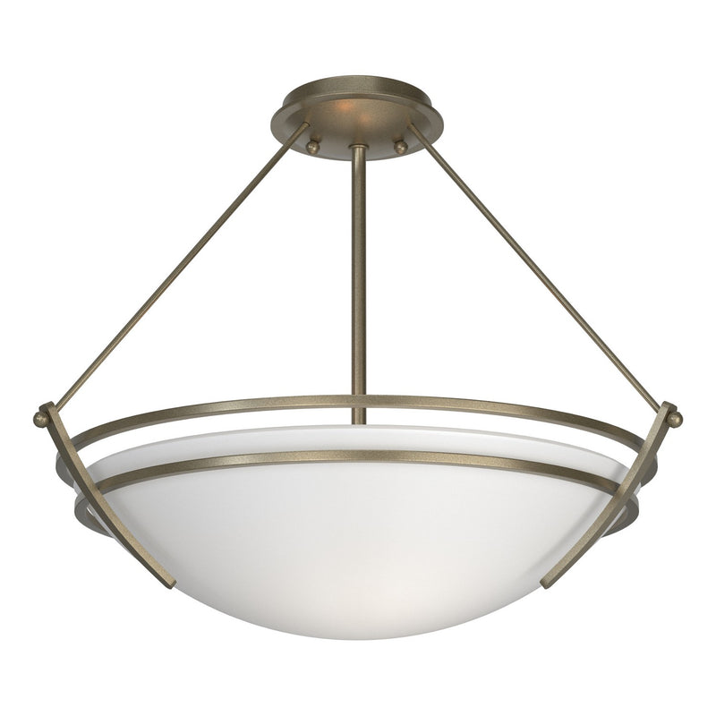 Hubbardton Forge 124432-SKT-84-GG0020 Three Light Semi-Flush Mount, Soft Gold