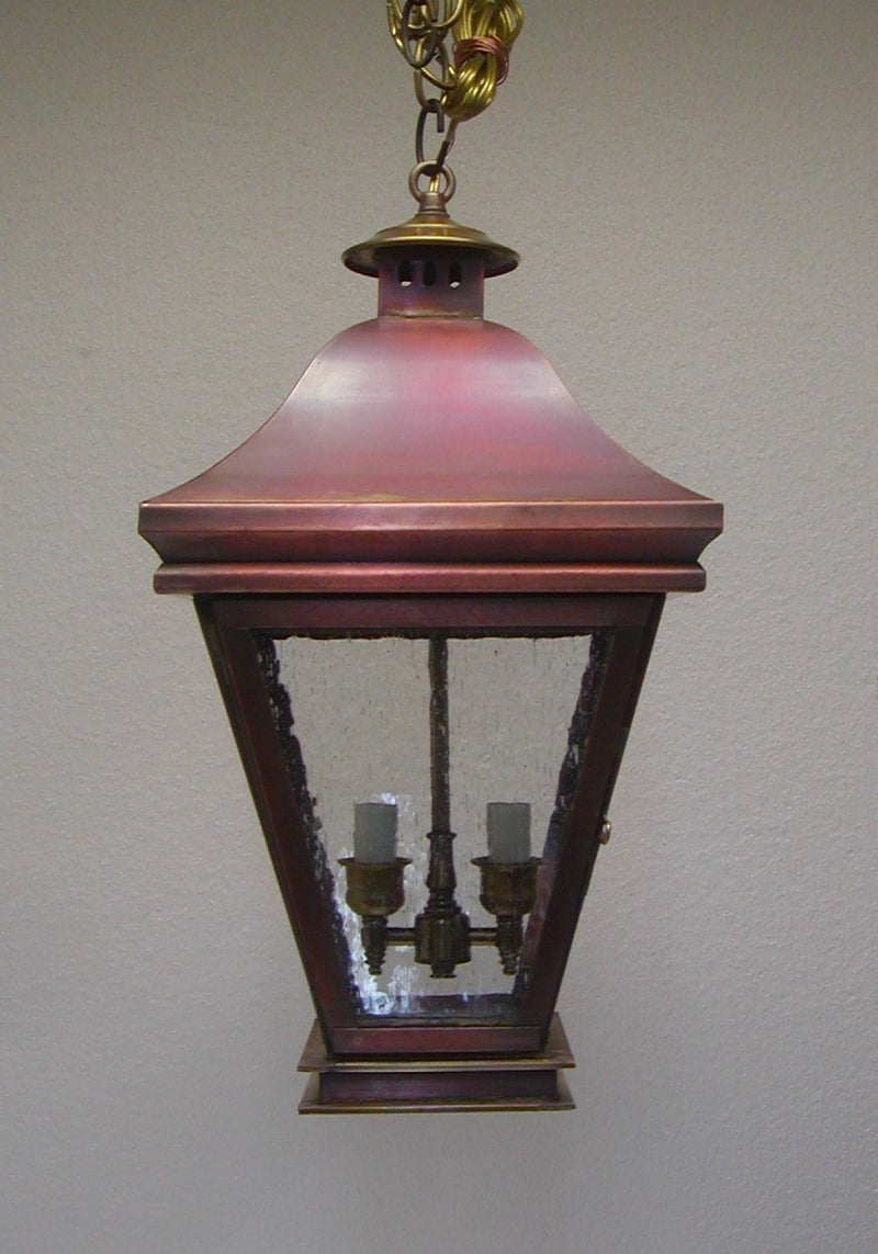 Genie House 35303ACSS Two Light Pendant, Antique Copper
