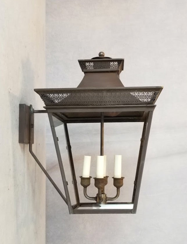 Genie House 42531DCC Four Light Wall Mount, Dark Copper