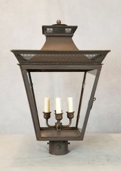 Genie House 42532DCC Four Light Post Mount, Dark Copper
