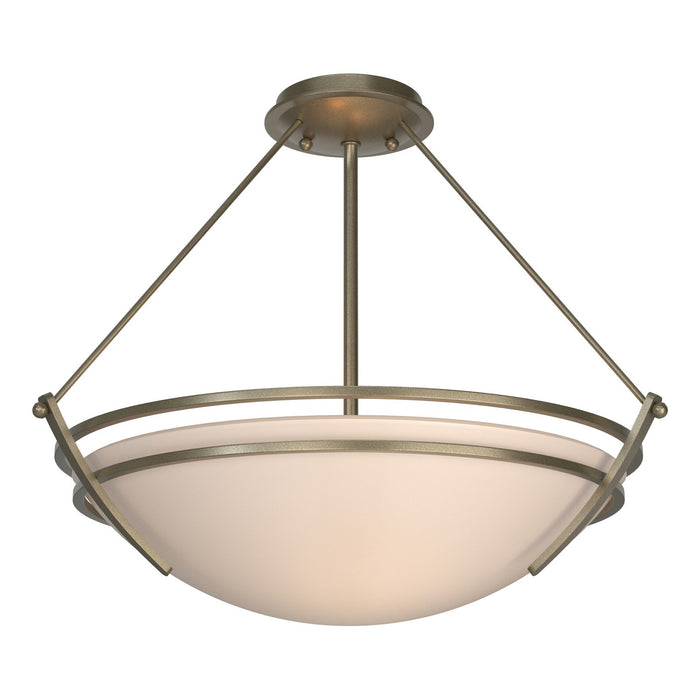 Hubbardton Forge 124432-SKT-84-SS0020 Three Light Semi-Flush Mount, Soft Gold