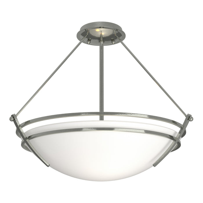 Hubbardton Forge 124432-SKT-85-GG0020 Three Light Semi-Flush Mount, Sterling