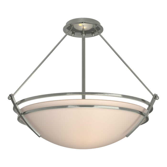 Hubbardton Forge 124432-SKT-85-SS0020 Three Light Semi-Flush Mount, Sterling