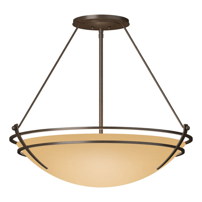 Hubbardton Forge 124442-SKT-05-SS0054 Three Light Semi-Flush Mount, Bronze