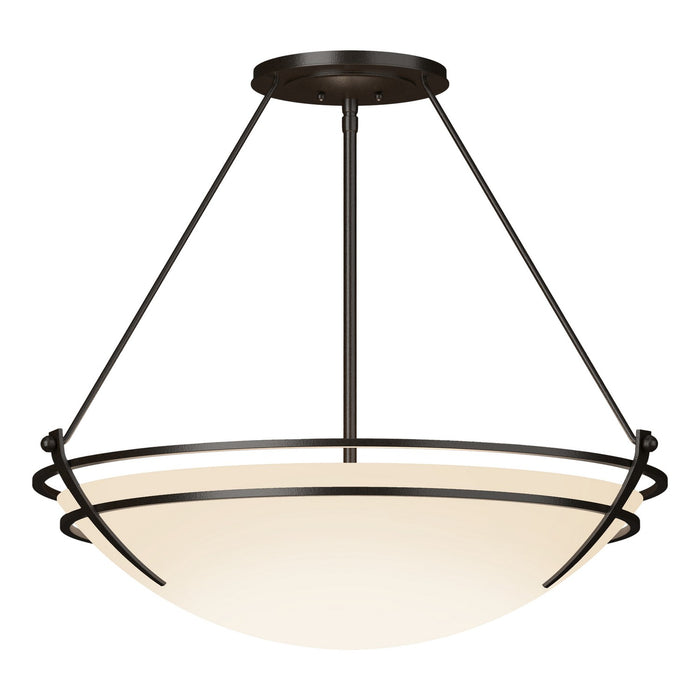 Hubbardton Forge 124442-SKT-14-GG0054 Three Light Semi Flush Mount, Oil Rubbed Bronze