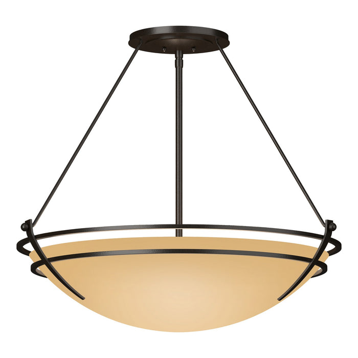 Hubbardton Forge 124442-SKT-14-SS0054 Three Light Semi Flush Mount, Oil Rubbed Bronze