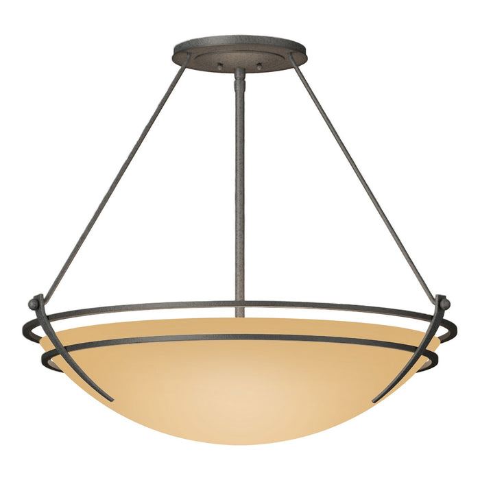 Hubbardton Forge 124442-SKT-20-SS0054 Three Light Semi-Flush Mount, Natural Iron