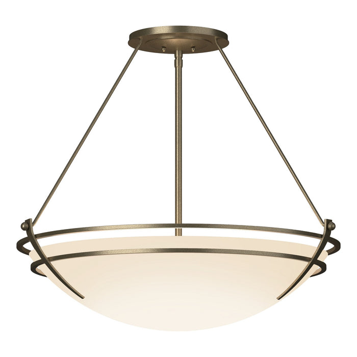 Hubbardton Forge 124442-SKT-84-GG0054 Three Light Semi-Flush Mount, Soft Gold