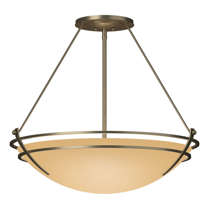 Hubbardton Forge 124442-SKT-84-SS0054 Three Light Semi-Flush Mount, Soft Gold