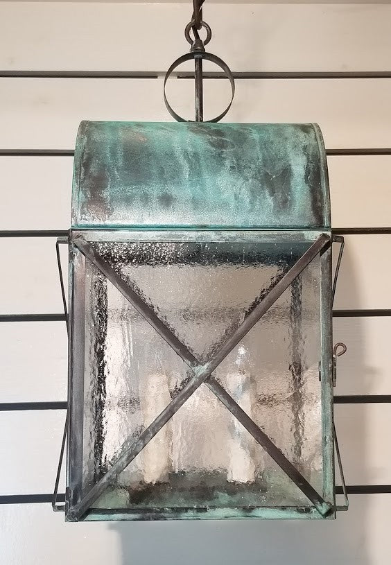 Genie House 57723VGS Two Light Pendant, Verdi Green