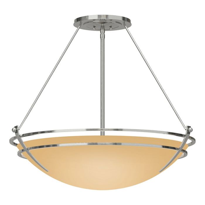 Hubbardton Forge 124442-SKT-85-SS0054 Three Light Semi-Flush Mount, Sterling