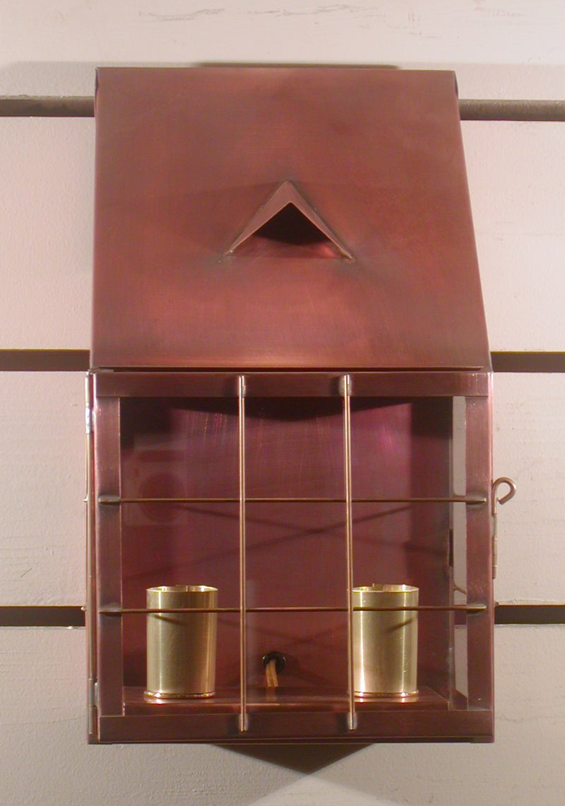 Genie House 65211ACC Two Light Wall Mount, Antique Copper