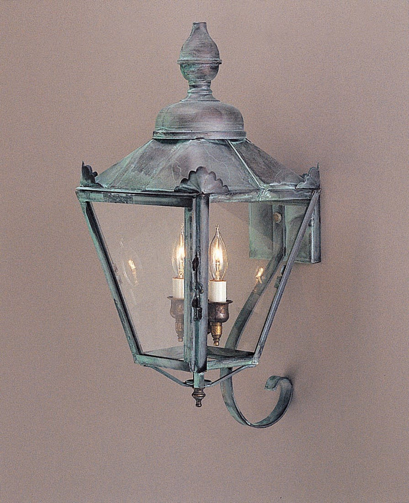 Genie House 82101VGS Two Light Wall Mount, Verdi Green