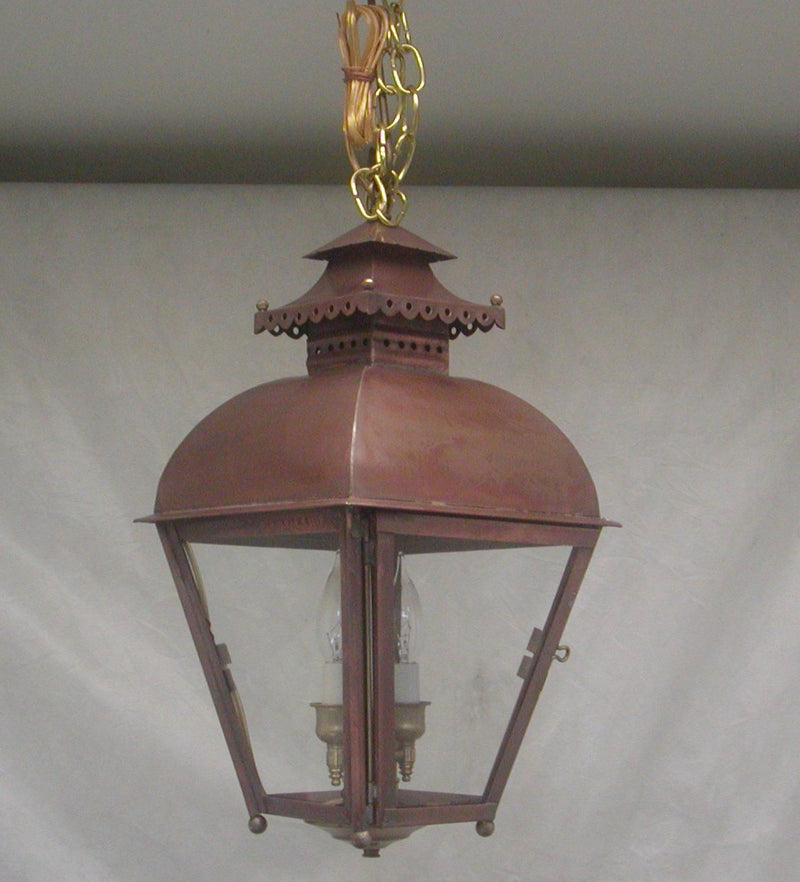 Genie House 85003ACC Two Light Pendant, Antique Copper