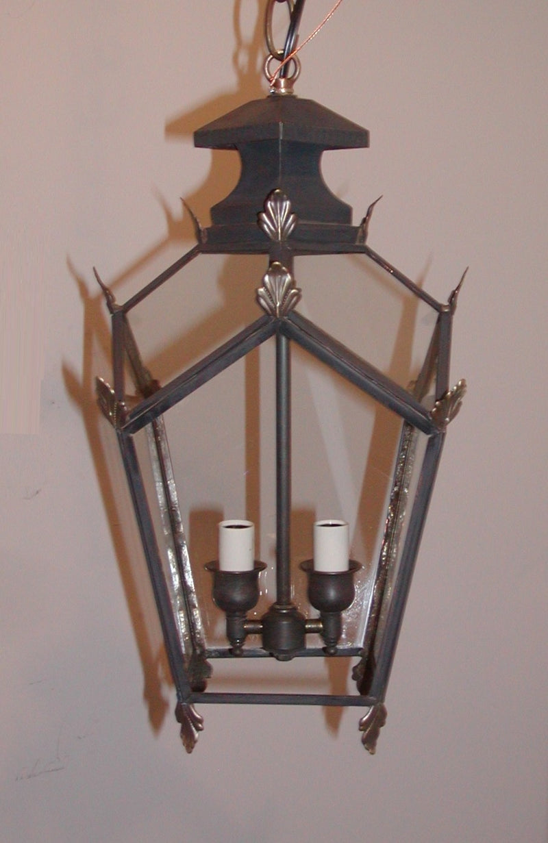 Genie House 88703DBC Two Light Pendant, Dark Brass