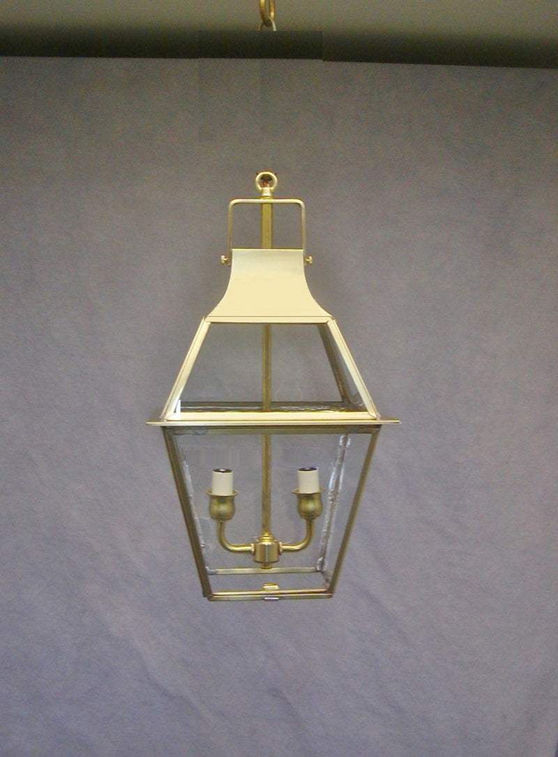 Genie House 90503RBC Two Light Pendant, Raw Brass