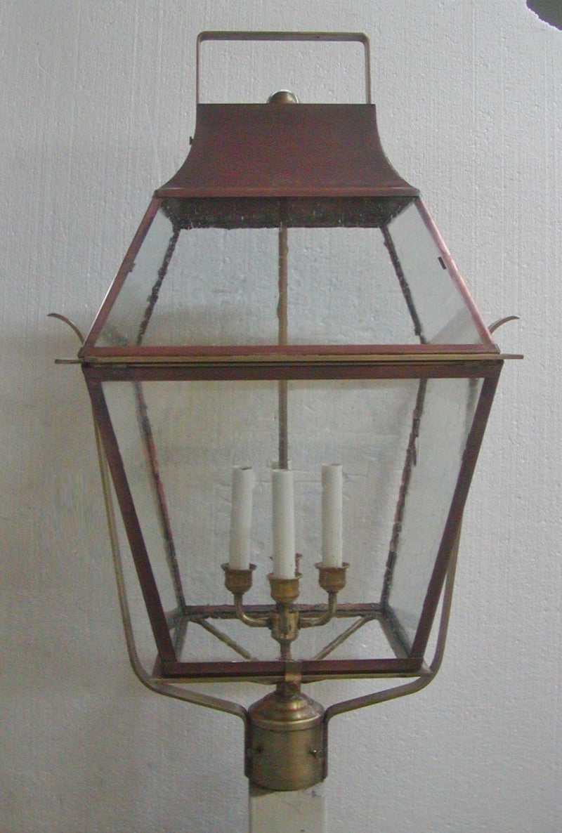 Genie House 90535ACSS Four Light Post Mount, Antique Copper