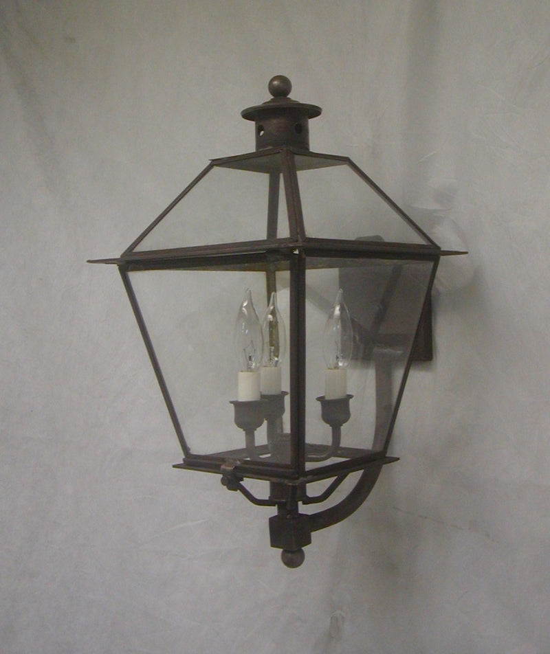 Genie House 91421DBC Three Light Wall Mount, Dark Brass
