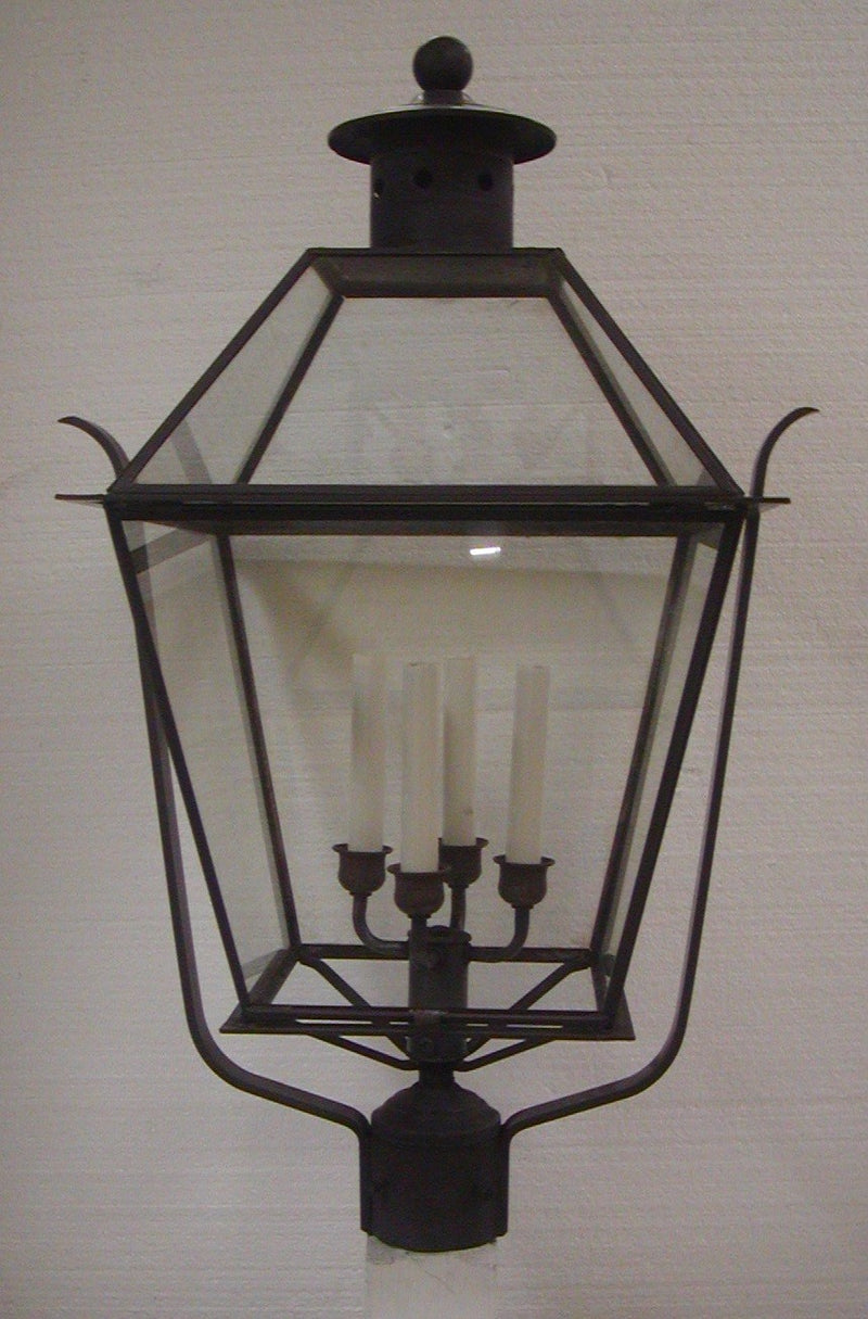 Genie House 91445DCC Four Light Post Mount, Dark Copper