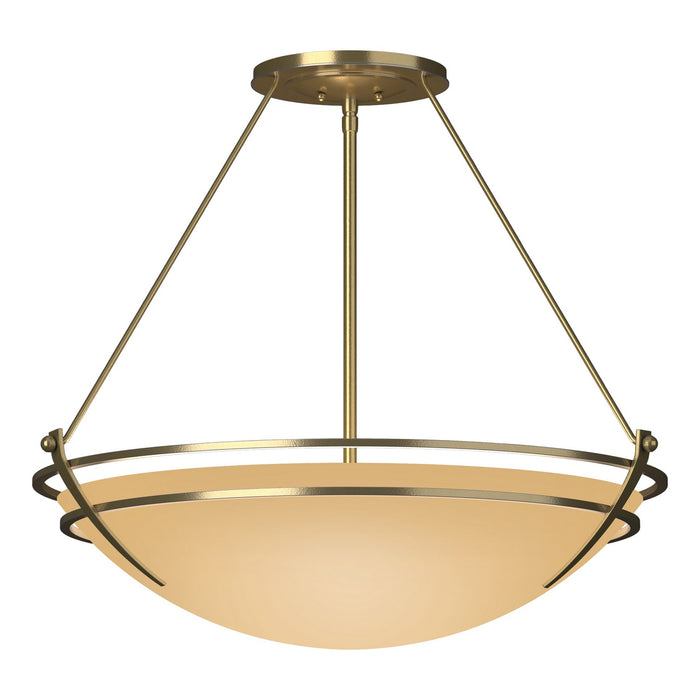Hubbardton Forge 124442-SKT-86-SS0054 Three Light Semi Flush Mount, Modern Brass