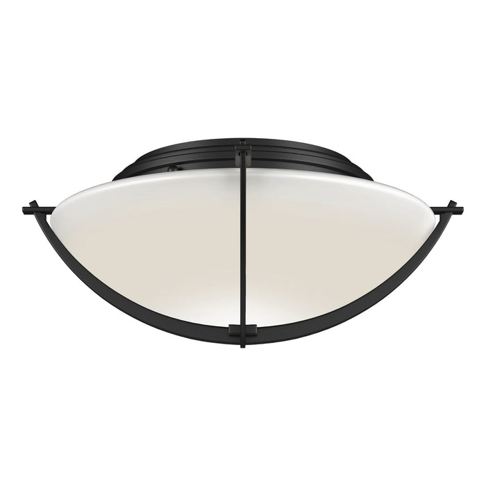 Hubbardton Forge 124550-SKT-10-GG0098 Two Light Semi-Flush Mount, Black