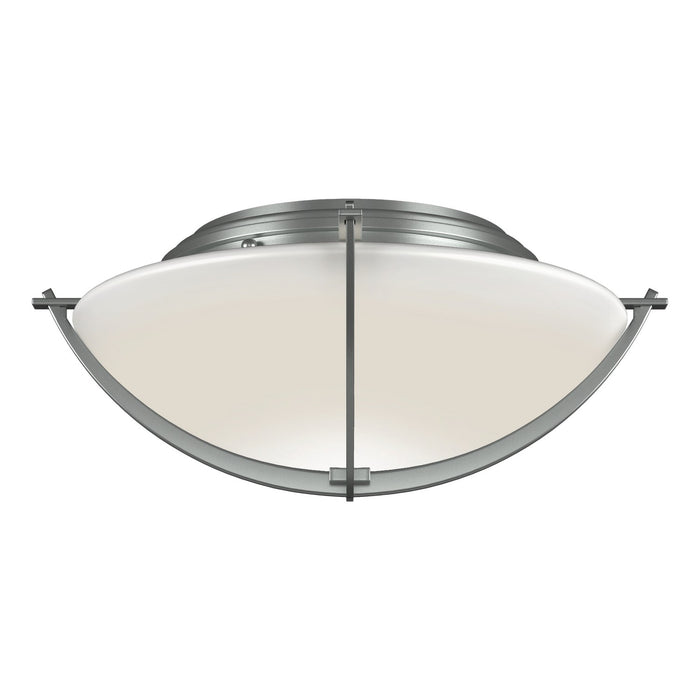 Hubbardton Forge 124550-SKT-82-GG0098 Two Light Semi-Flush Mount, Vintage Platinum