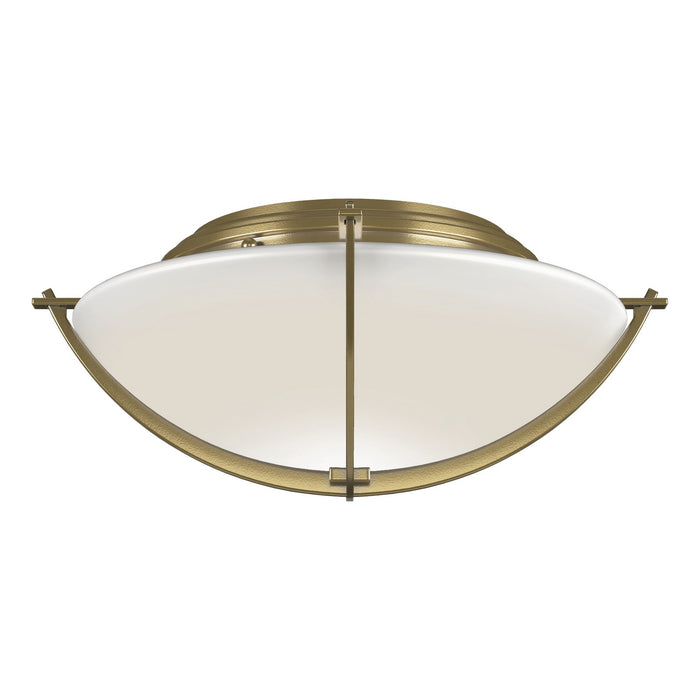 Hubbardton Forge 124550-SKT-86-GG0098 Two Light Flush Mount, Modern Brass