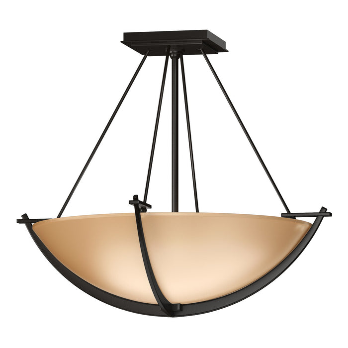 Hubbardton Forge 124555-SKT-14-SS0020 Three Light Semi Flush Mount, Oil Rubbed Bronze